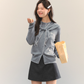 Dog Embroidery Round Neck Knit Cardigan ASG0070