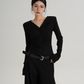 V-Neck Slim Tops SRS0330