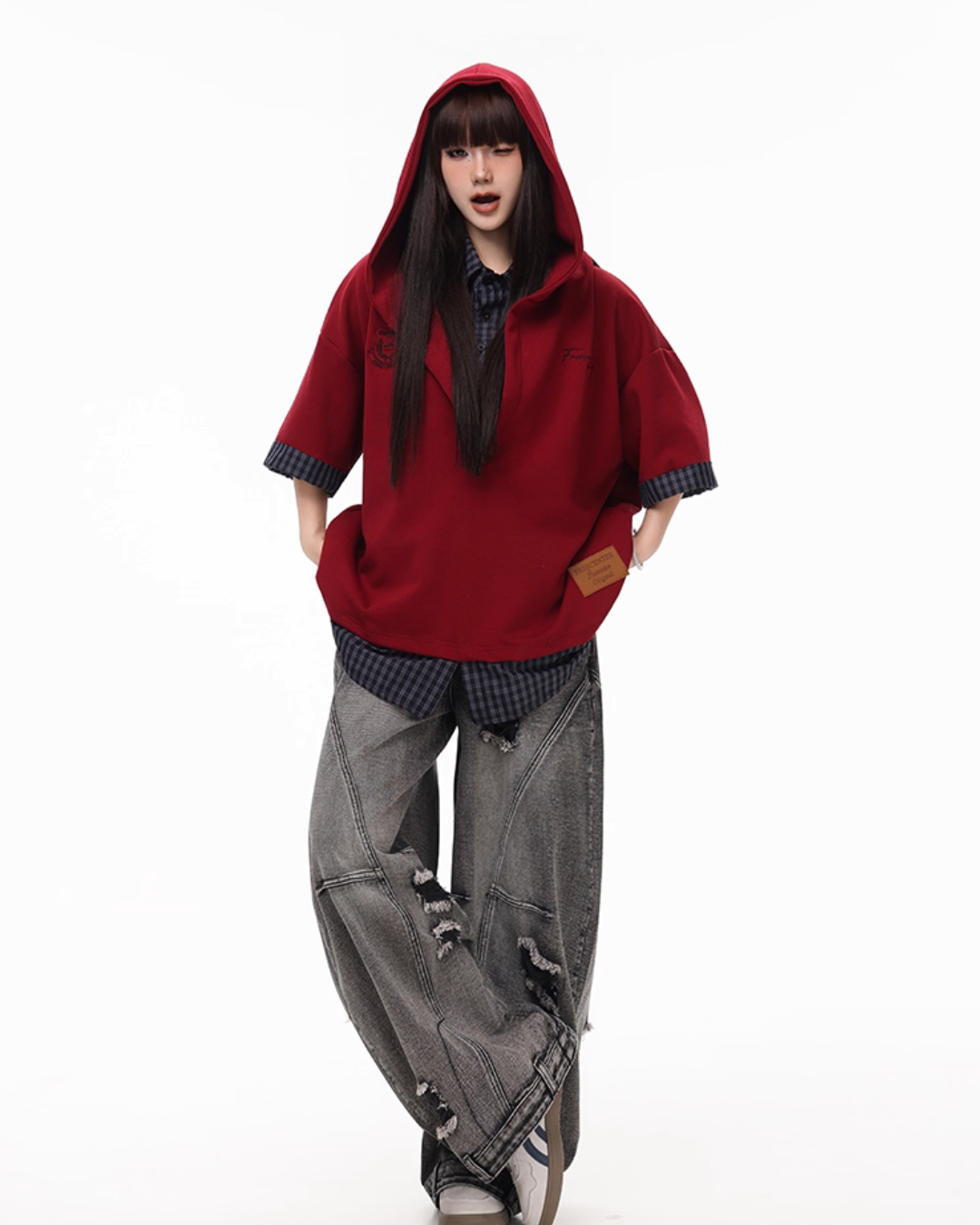 Vintage Washed Loose Wide Jeans FEC0001