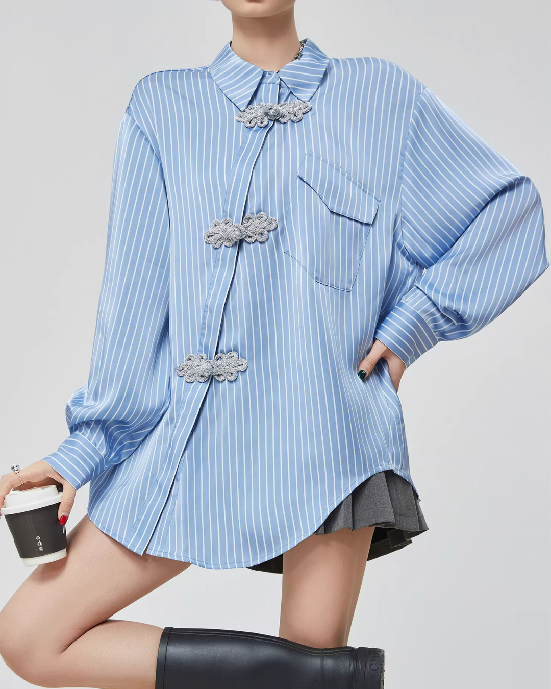 Chinese-Style Long-Sleeve Shirt FER0057