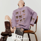 Ribbon Design Knit Top / Knit Mini Skirt LLA0630