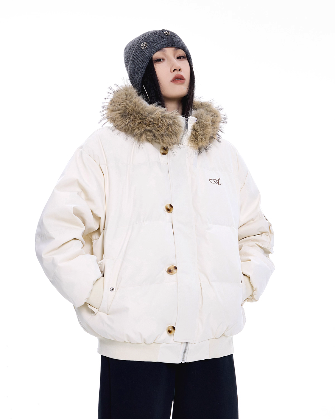 Fur Hood Down Jacket ICM0100