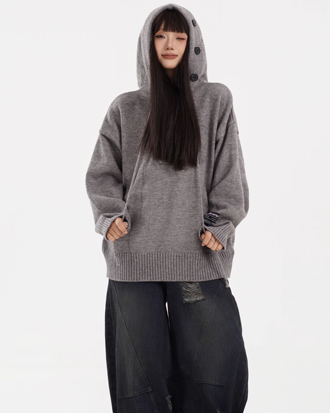 Hooded Knit Hoodie FEC0005
