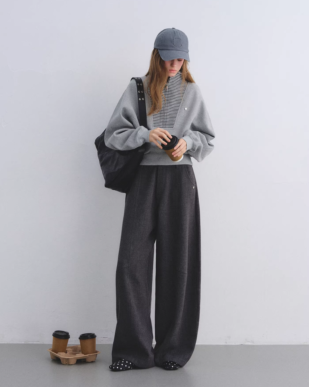 Striped Half-Zip Pullover Hoodie ASG0081
