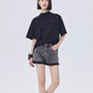 Sequin Mock Neck Short-Sleeve T-Shirt SHN0042