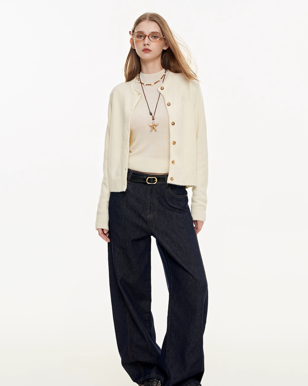 Round Neck Knit Cardigan MDB0009