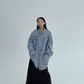 Stand Collar Loose Denim Jacket YLS0980