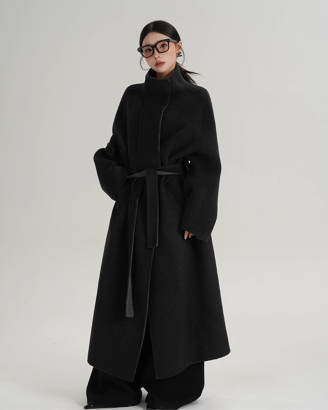 Stand Collar Long Coat SRS0382