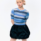 Contrast Color Short Knit WBL0003