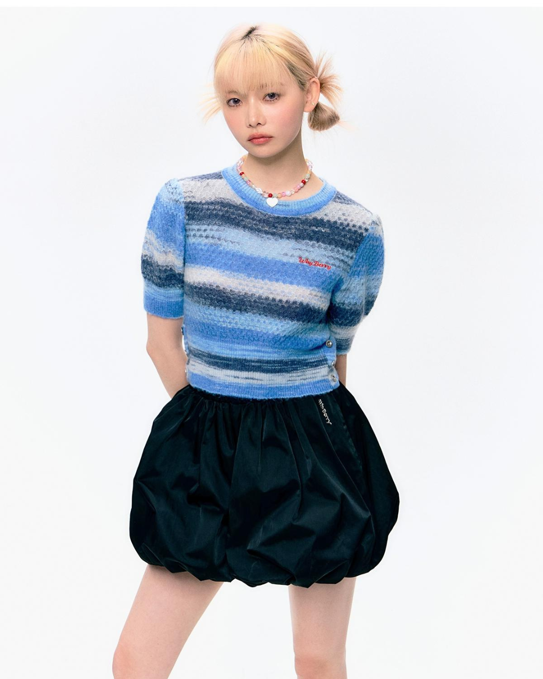 Contrast Color Short Knit WBL0003