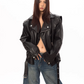 Shoulder Pad Leather Jacket BLB0021