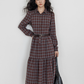 Classic Paid Long Dress VAS0162