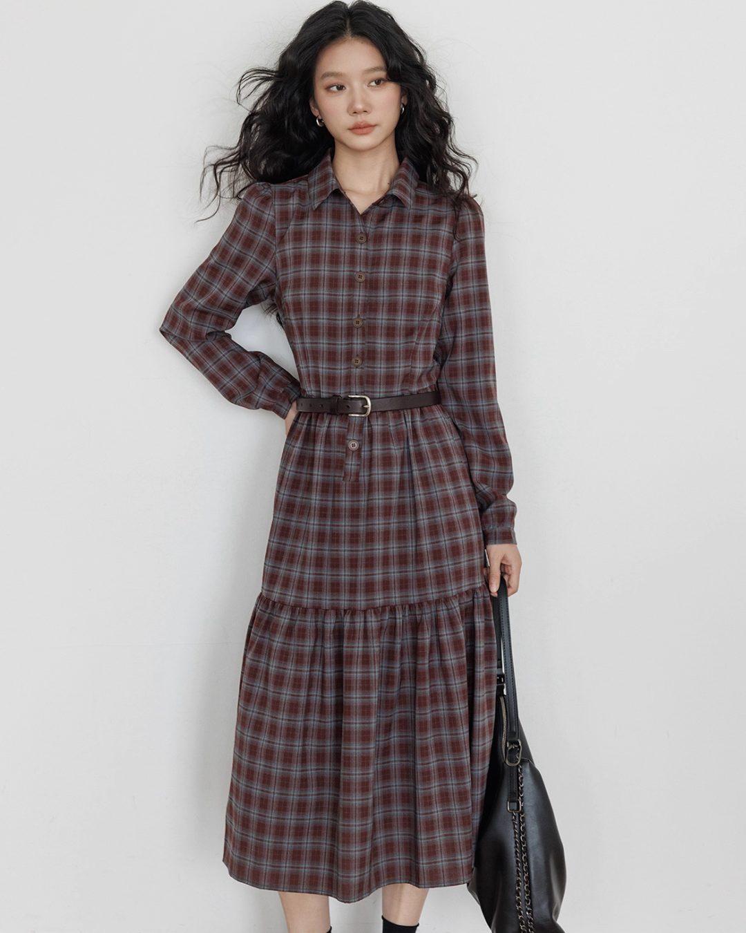 Classic Paid Long Dress VAS0162