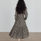 Retro Paid Flare Long Dress VAS0160