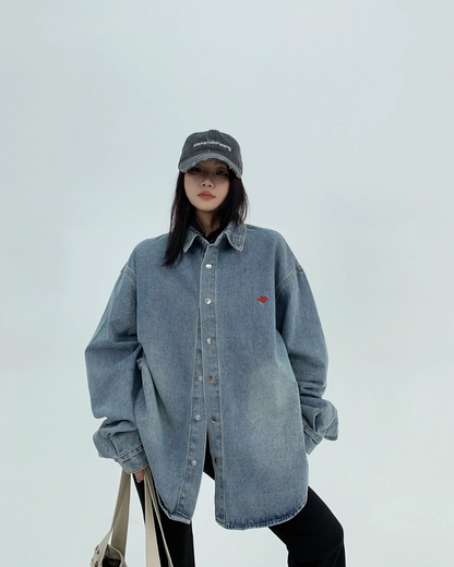 Washed Loose Denim Shirt YLS0743