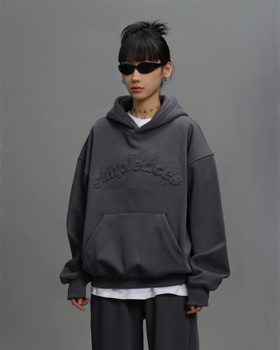 Logo Embossed Hoodie & Relaxed Pants ACS0052