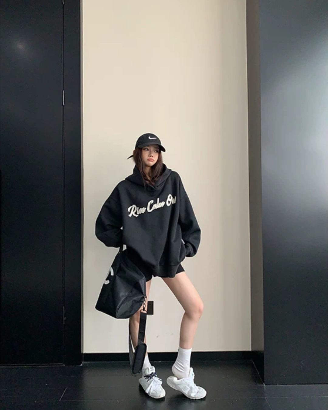 Oversized High-Neck Hoodie YLS1062