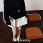 Side Line Black Top / Balloon Skirt Pants LLA0518