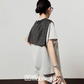 Light Gray Short Sleeve Top / Mini Skirt LLA0450