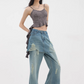 Faux Skirt Denim Pants KNH0012