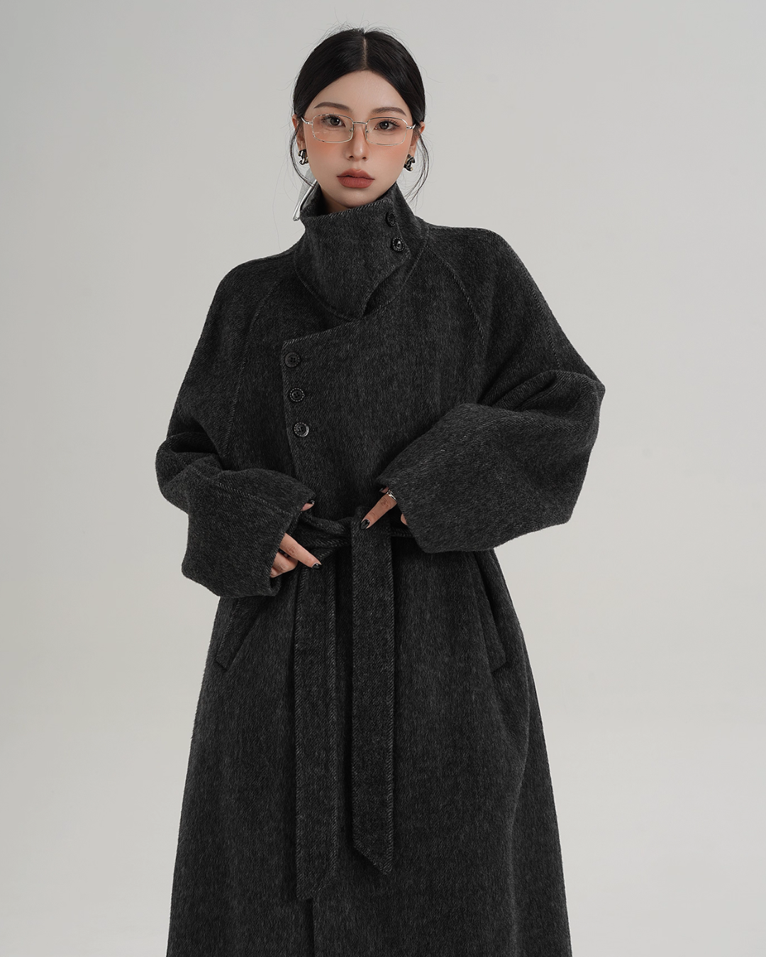 Stand Collar Long Coat SRS0368