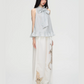 Stripe Long Bow Tie Top  PUC0018