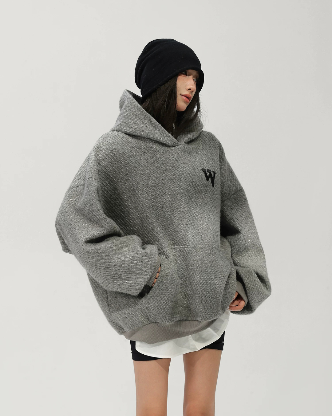 Wool Oversized Pullover Hoodie ACS0384