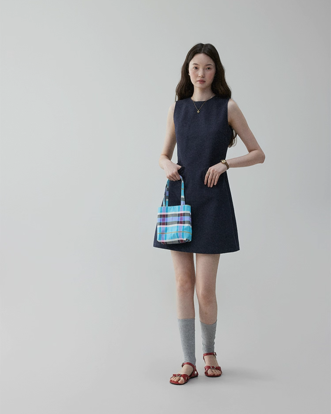 Heart Pocket Sleeveless Dress VOE0002