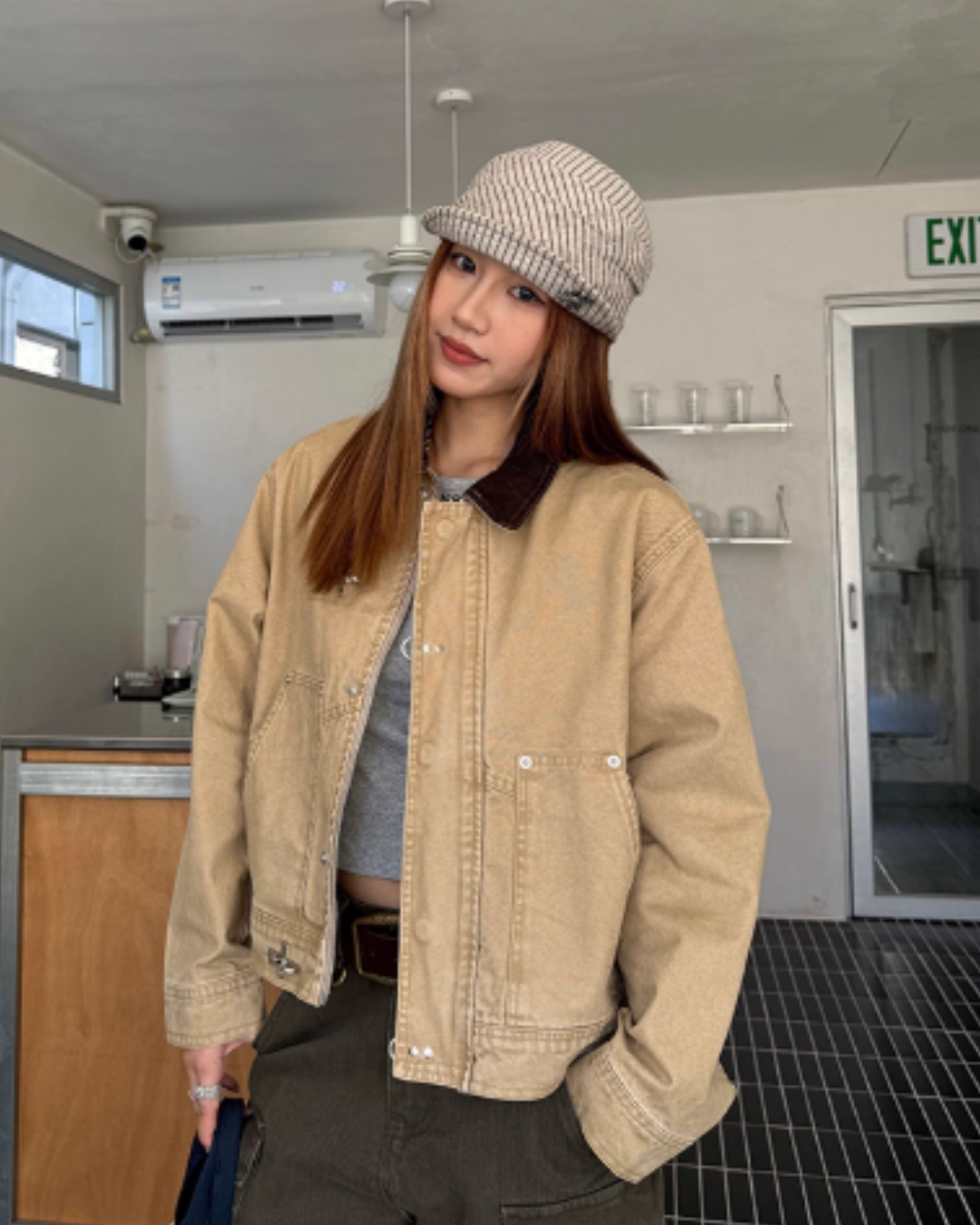 Vintage Washed Collar Denim Jacket CYE0053