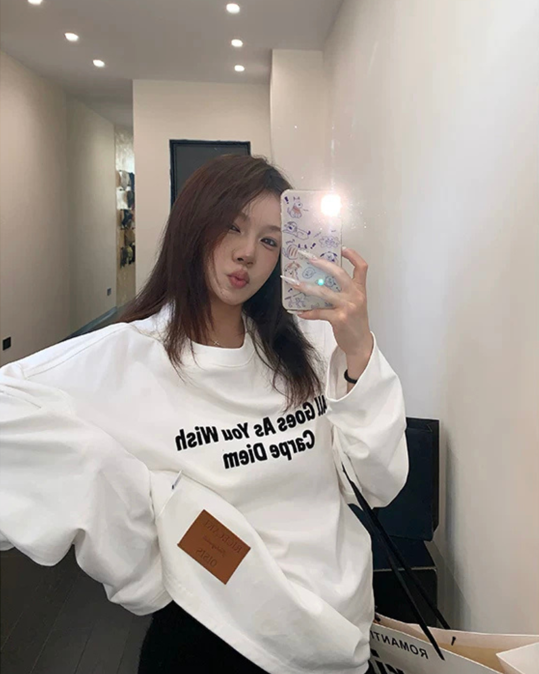 Logo Oversized Long-Sleeve T-Shirt YLS1061
