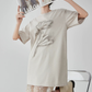 Flower Motif T-Shirt / Sparkling Mesh Skirt FER0151