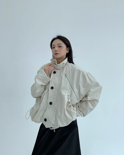 Stand Collar Balloon Sleeve Jacket YLS0921
