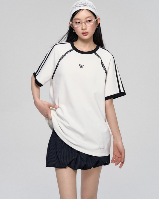Sideline Race Short Sleeve T-Shirt / Race Tiered Mini Skirt ASG0041