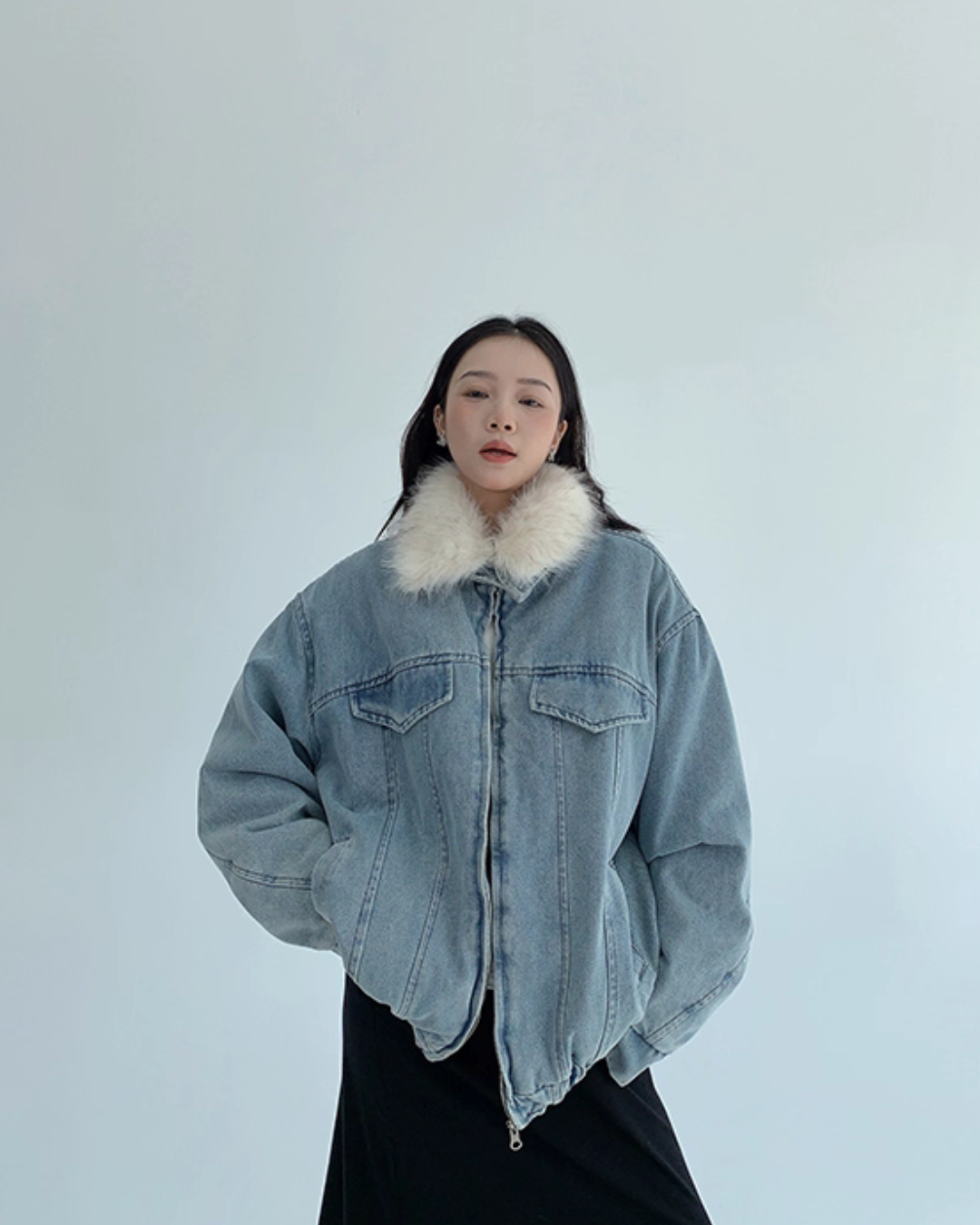 Fur Collar Denim Jacket YLS0994