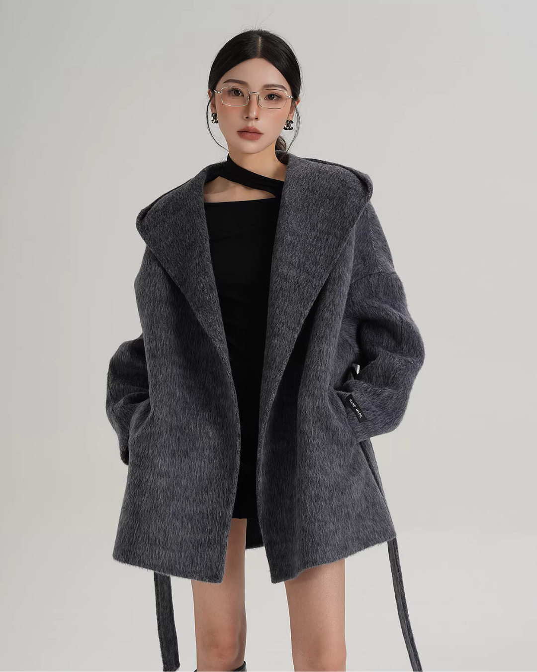 Open Collar Long Coat SRS0414