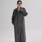 Tie Collar Long Coat SRS0384