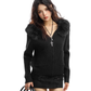 Faux Fur Zip Knit Top BGS0042