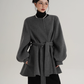 Collarless Belt Coat SRS0374