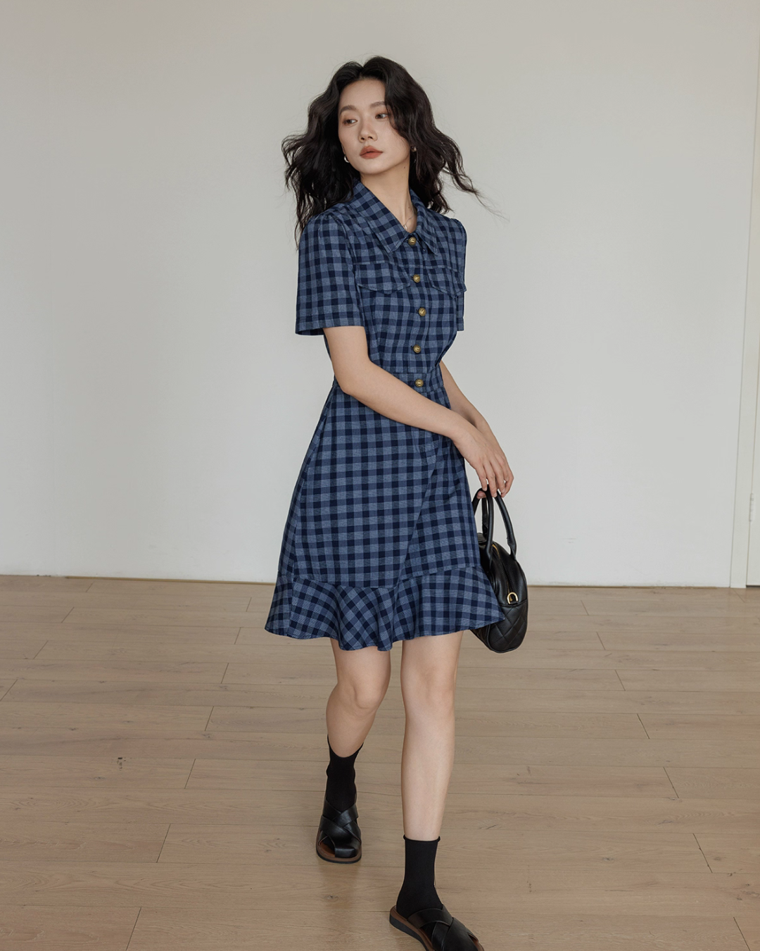 Paid Shirt Dress VAS0114