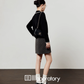 Slim Fit Knit Cardigan / Polka Dot Mini Skirt LLA0548