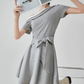 Off-Shoulder Layered Flared Mini Dress FER0277