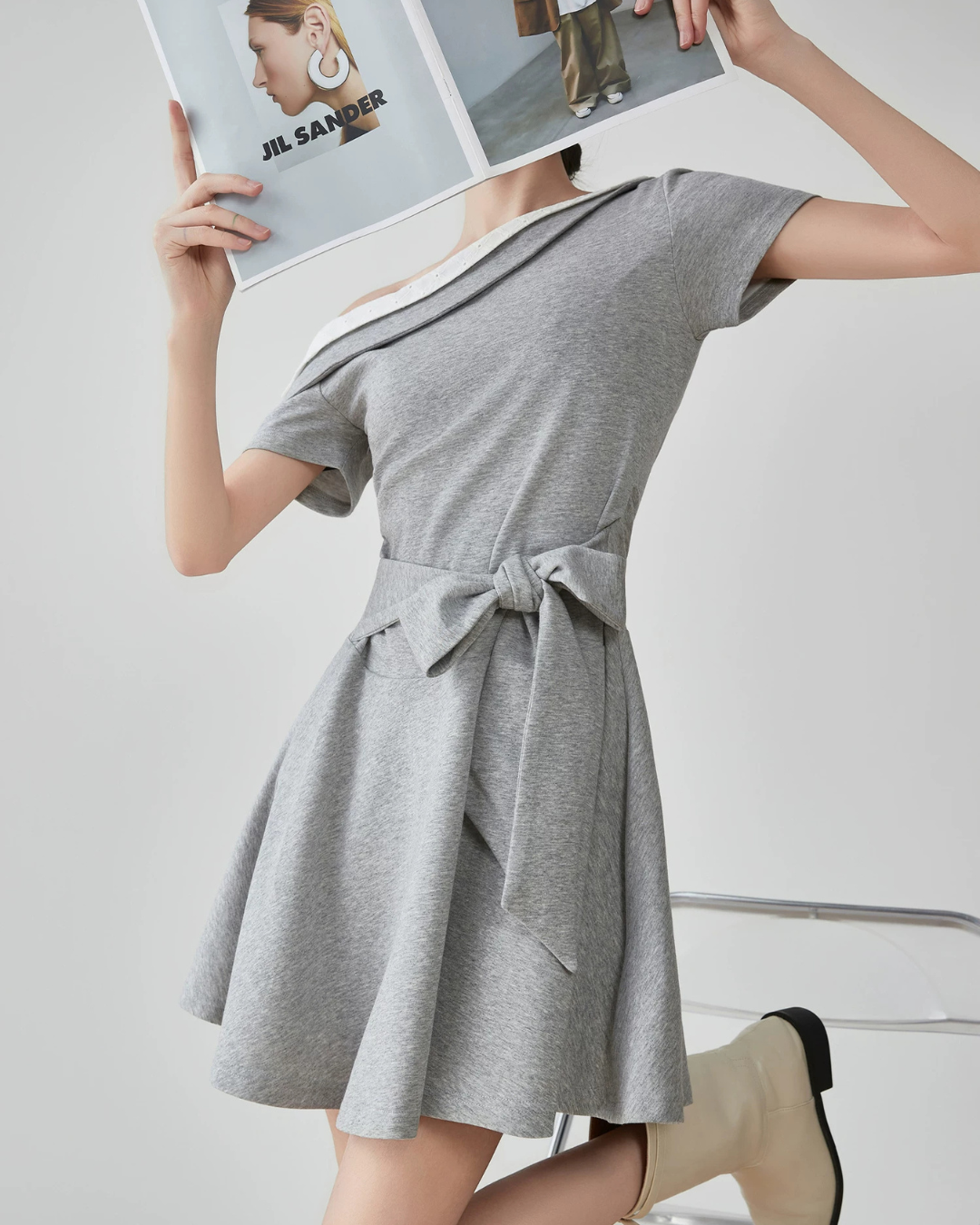 Off-Shoulder Layered Flared Mini Dress FER0277