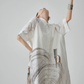 Hand-Drawn Art Print Shirt Dress FER0179