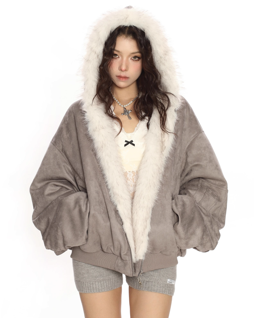 Fur Collar Zip Jacket BGS0001