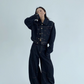 Dark Blue Wide Denim Pants YLS0904