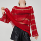Multi-Border Openwork Oversized Knit FER0364
