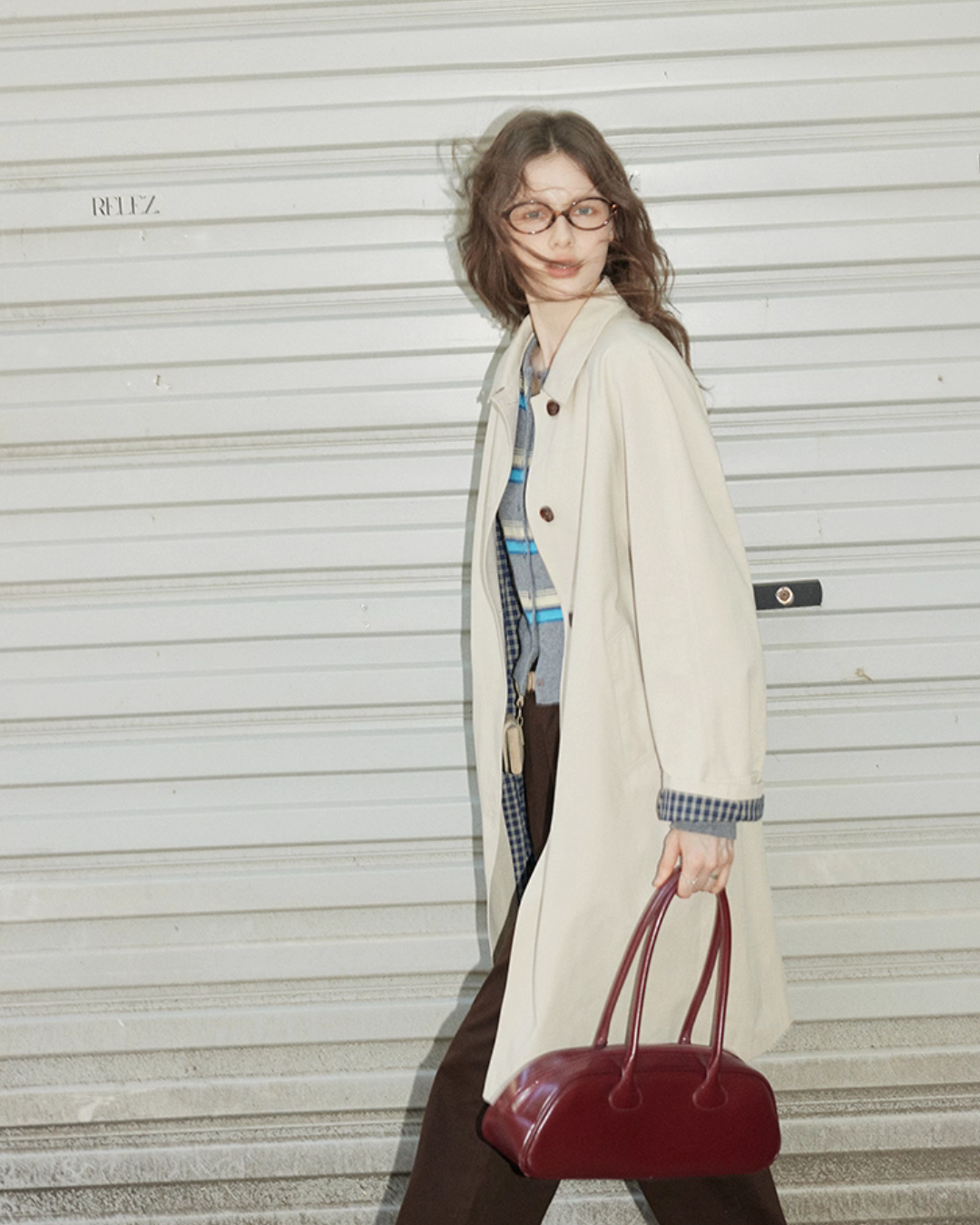 Paid Collar Long Coat RLZ0017