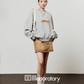 Necklace Design Knit Top/Denim Belt Skirt LLA0586