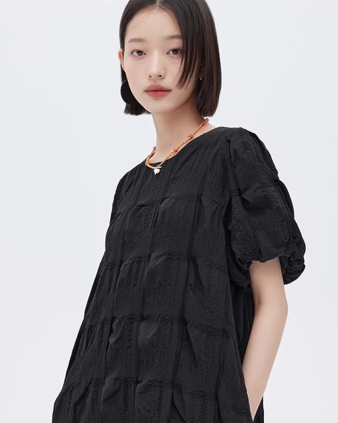 Gathered Frill Long Dress SHN0053