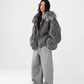 Fur Hood Knit Jacket ACS0357